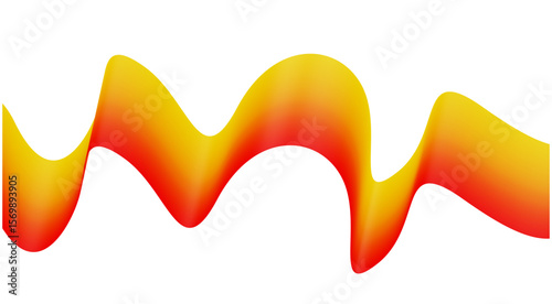 Abstract Blend Wavy Curved Orange Gradient Design Background Vector Illustration