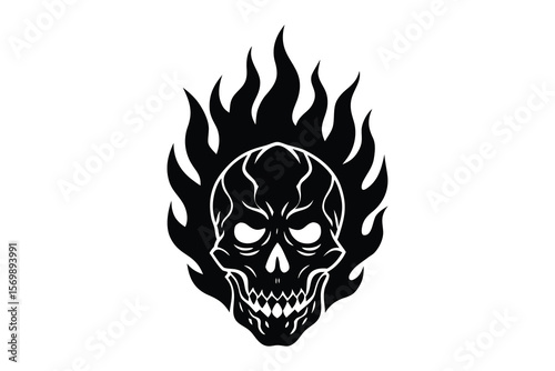 tribal skull tattoo