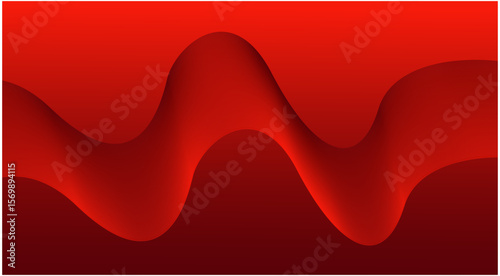 Abstract Blend Wavy Curved Background Red Design Vector Illustration
