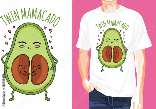 Mama avocado t-shirt design