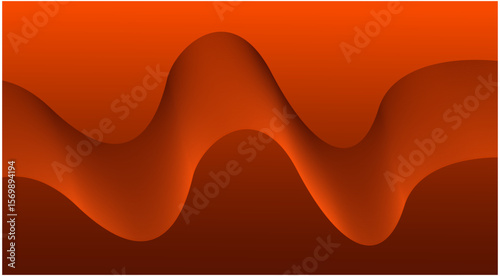 Abstract Blend Wavy Curved Background Orange Design Vector Illustration