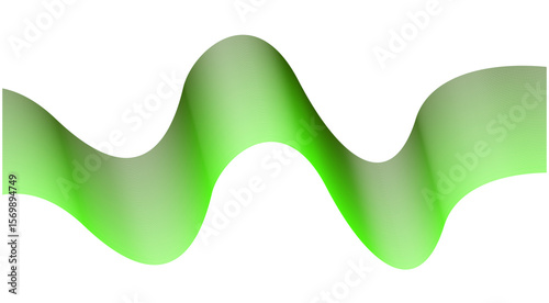 Abstract Blend Wavy Curved Green Design Background Vector Illustration