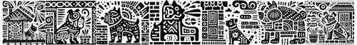 Hand‑Drawn Bulldog Illustration, Tribal Loyal Folk Art Pattern Vector for Pet and Companion Animal Theme Designs
