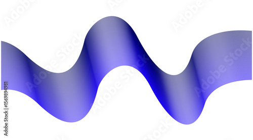 Abstract Blend Wavy Curved Blue Design Background Vector Illustration