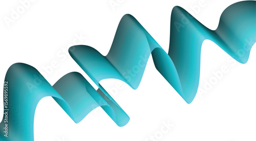 Abstract Blend Wavy Flowing Curved Blue Cyan Design Background Vector Illustration