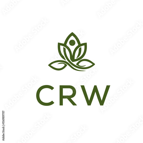 CRW Letter Initial Logo Design Template Vector Illustration