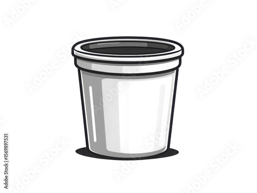 Wallpaper Mural A white plastic container with a lid Torontodigital.ca