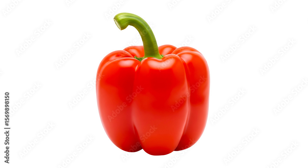 Fresh red bell pepper, healthy vegetable for cooking and recipes, isolated on transparent background Fresh red bell pepper, healthy vegetable for cooking and recipes, isolated on transparent background