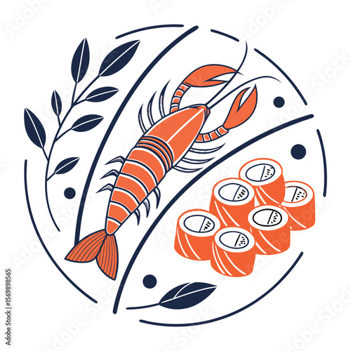 sushi pieces with chopsticks