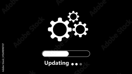 Loading process. Update system icon. Concept of upgrade application progress icon for graphic and web design. Upgrade Update system