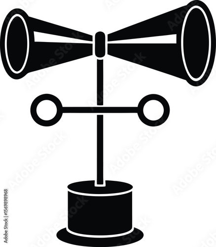 anemometer cup on white background.eps