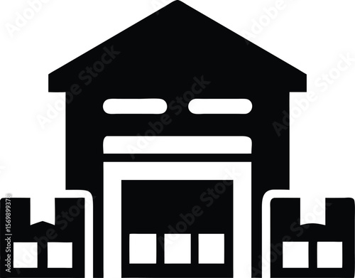 Warehouse icon symbol logistic storage illustration