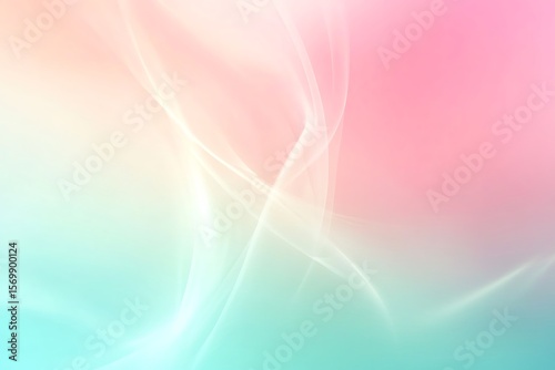 Soft pastel gradient with flowing light streaks and abstract curves