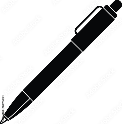 ballpoint pen clicker mechanism on white backgroun.eps