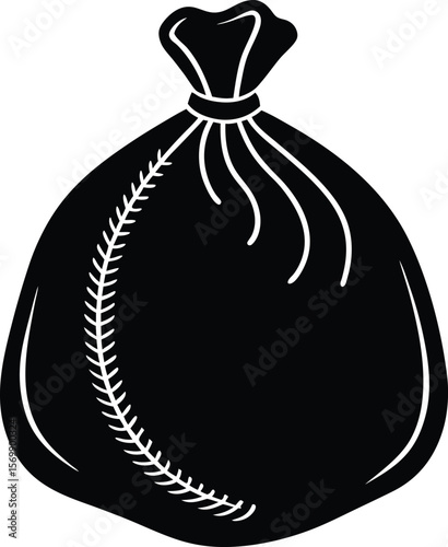 baseball rosin bag on white background.eps