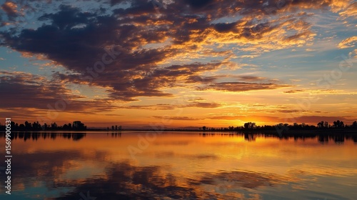 Tranquil Sunset Over Water