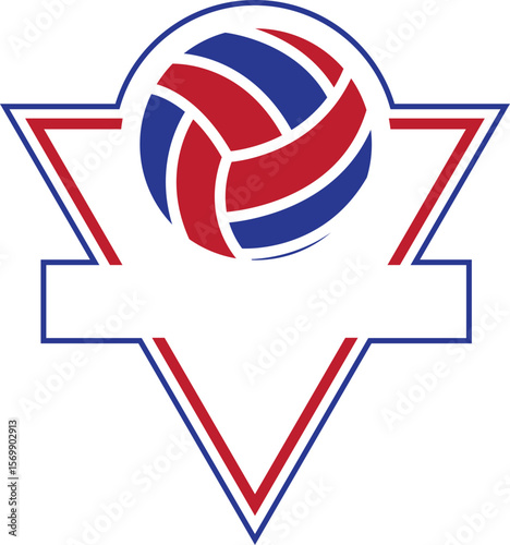 Volleyball championship logo design concept vector business brand name icon