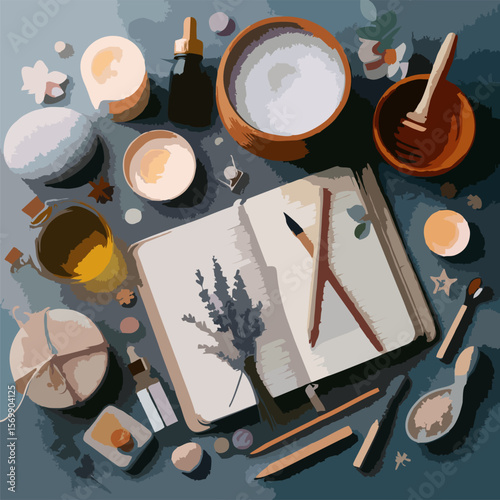 Calm Self-Love Activities – Vector Illustration