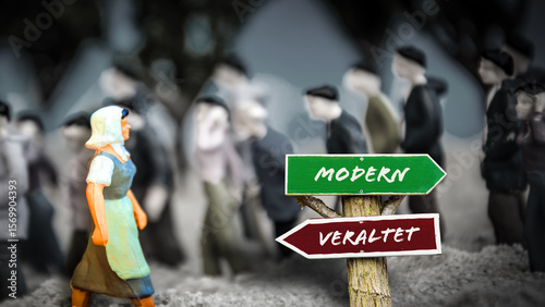 Signposts the direct way to Modern versus outdated