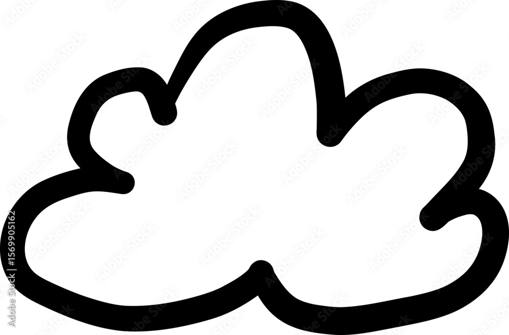 Obraz premium Bold Line Art Compact Cloud Cluster
