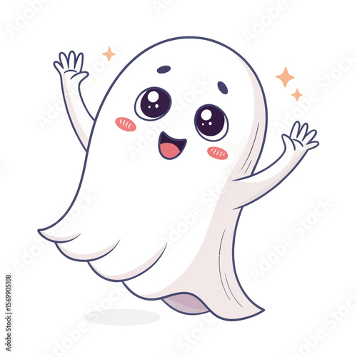 A cute, blue, funny cartoon monster illustration with a happy smile and playful tooth character, perfect for dental or Halloween fun