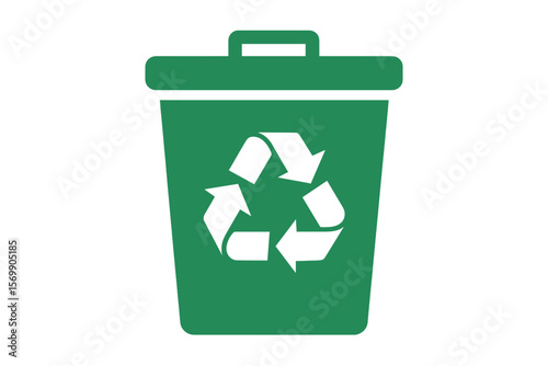 Vector Illustration of a Recycling Bin Icon