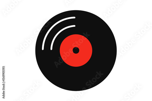 Vector Illustration of a Vinyl Record Icon