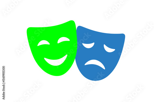Vector Illustration of Theater Mask Icons