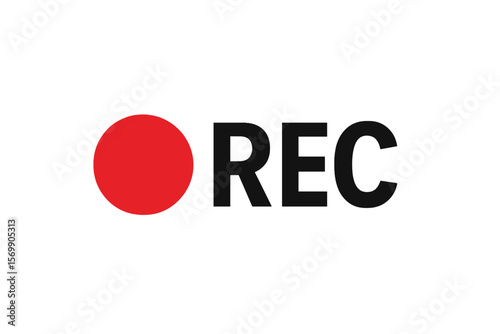 Vector Illustration of Video Recording Symbol