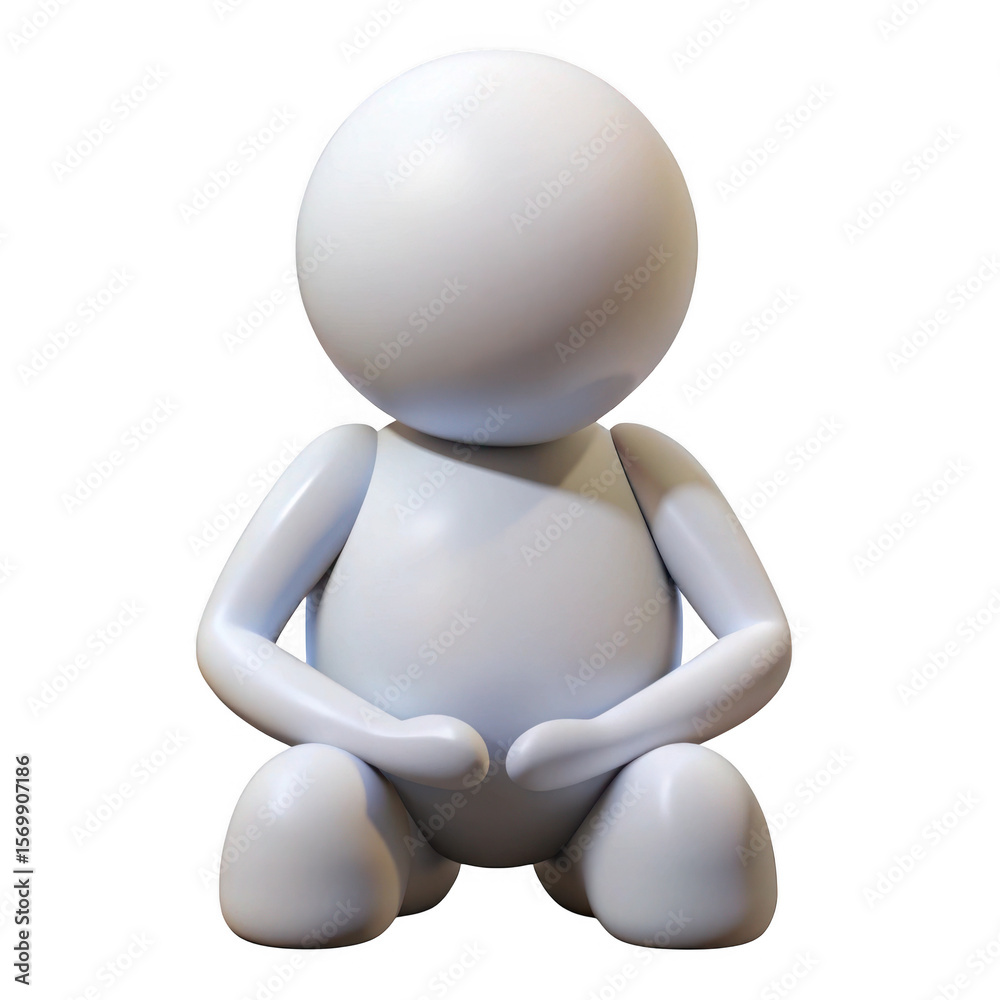 3d white figure sitting pose isolated on transparent background 3d white figure sitting pose isolated on transparent background