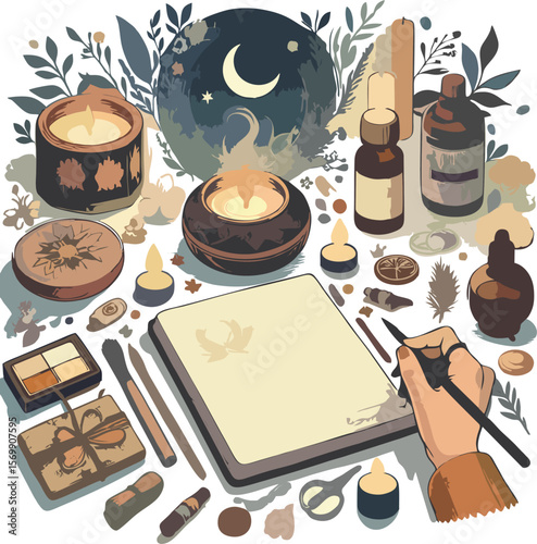 Gentle Self-Care Clipart – Meditation Theme