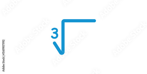 Mathematical Symbol. Cube Root Symbol in Mathematics.