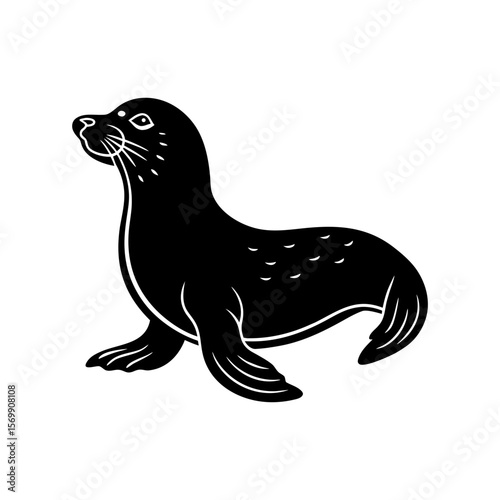 Seal clipart on a white background vector illustration