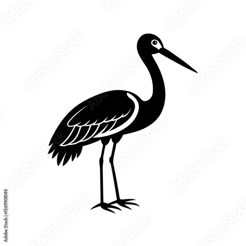 Stork clipart on a white background vector illustration