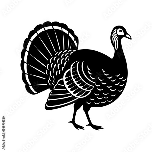 Turkey bird clipart on a white background vector illustration