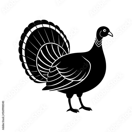 Turkey bird clipart on a white background vector illustration