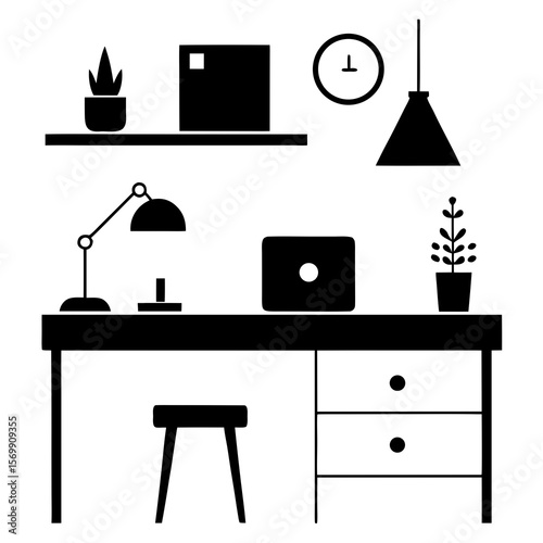 Minimalist Home Office Desk Setup