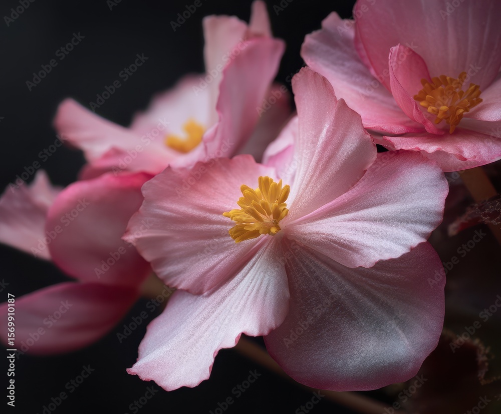 Fototapeta premium Close-up view of delicate pink flower petals.