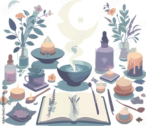 Daily Wellness Practice – Flat Self-Care Vector