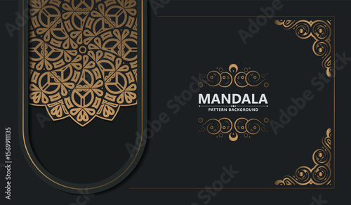 Luxury ornamental mandala background with arabic islamic east pattern style premium