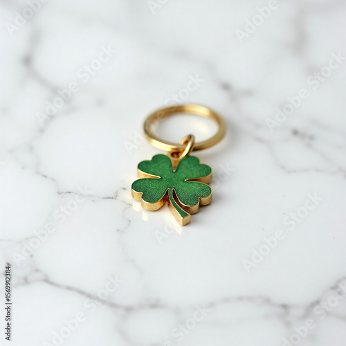 Four-leaf clover keychain