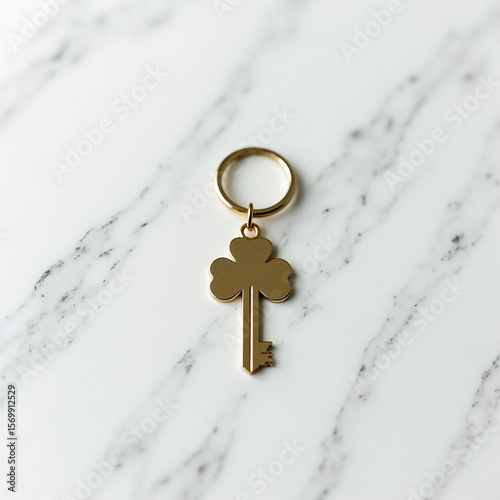 Four-leaf clover keychain