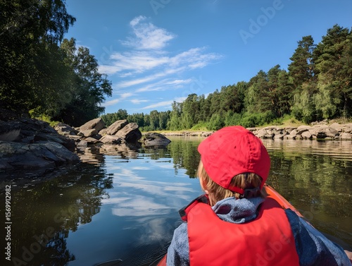 Immersive River Stream Composition with Textured Rocks and Luminous Watercourse – Adventure Visual for Eco-Tourism Branding and Wellness Retreats