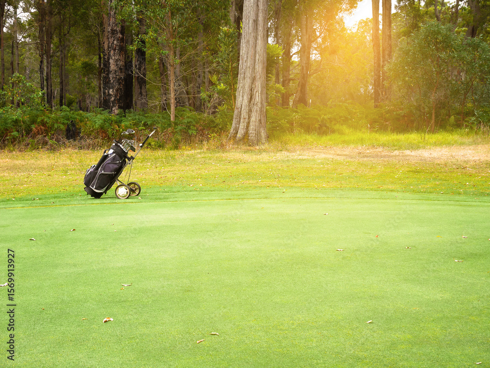 Obraz premium Golf bag and clubs