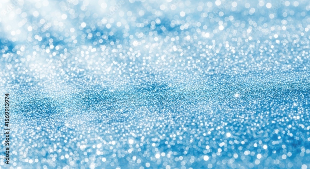 Obraz premium Sparkling Blue Glitter Texture with Soft Focus Effect