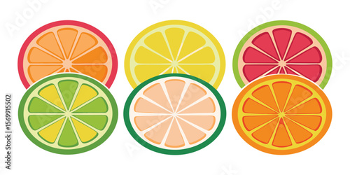 A vibrant, seamless pattern of fresh citrus fruit slices including oranges, lemons, limes, and grapefruits, bursting with juicy, healthy goodness and rich in vitamins
