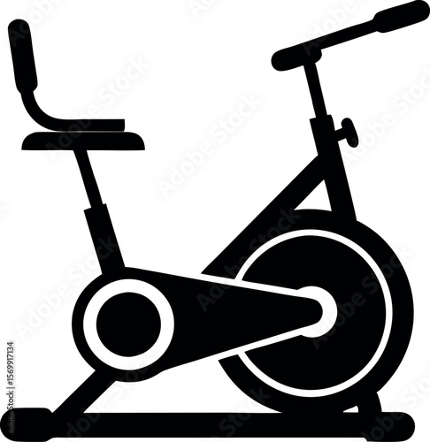 Stationary Bicycle Vector for Home Gym Illustration