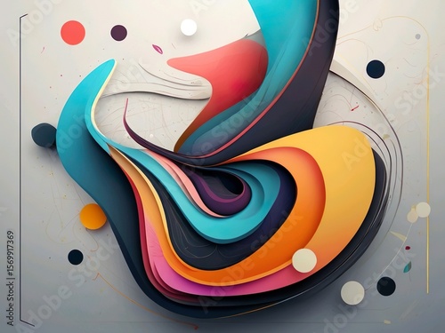 Abstract Colorful Swirl Artwork