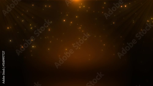 Golden dust luxury wave particles flying futuristic beautiful light abstract award ceremony backdrop 4K