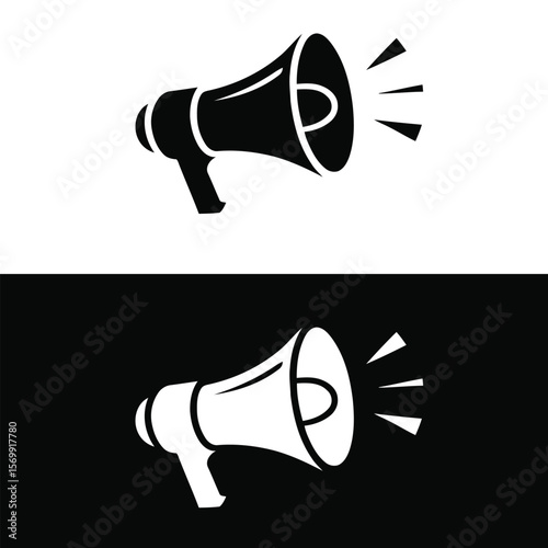 megaphone icon isolated on white
